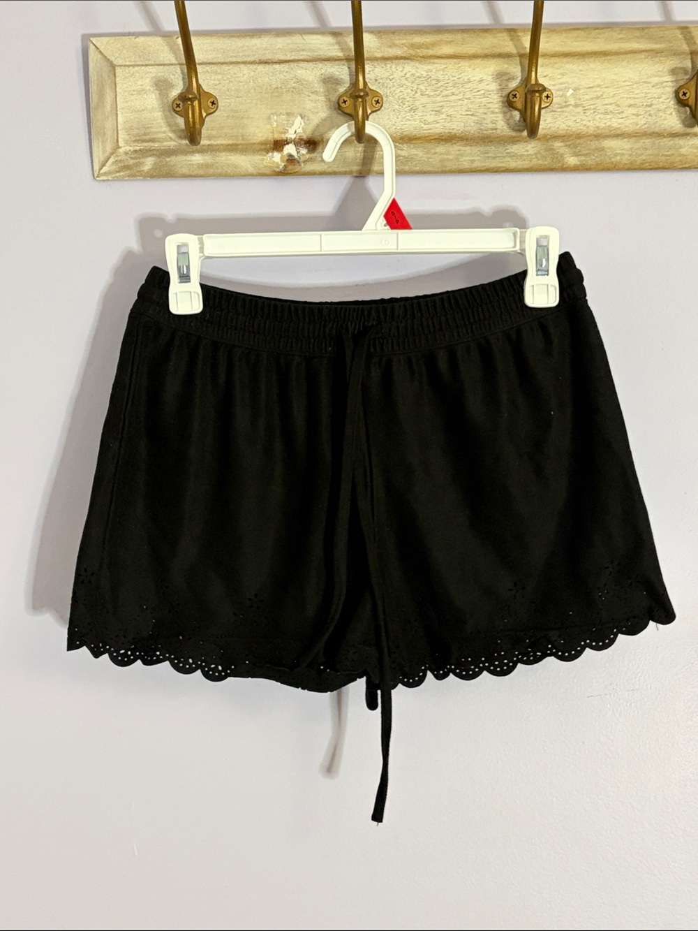 Garage Scallop Hem Drawstring Shorts